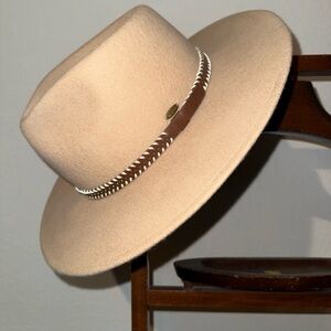 C.C Vegan Felt Leather Trim Hat